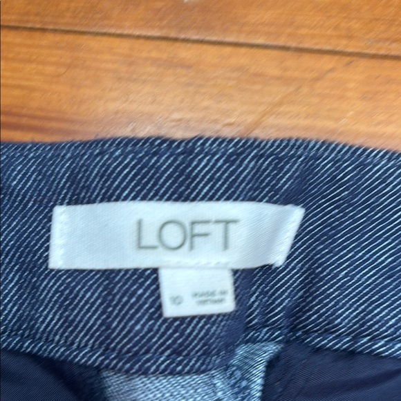 LOFT Blue and White Wide Leg Jumpsuit - Picture 2 of 3